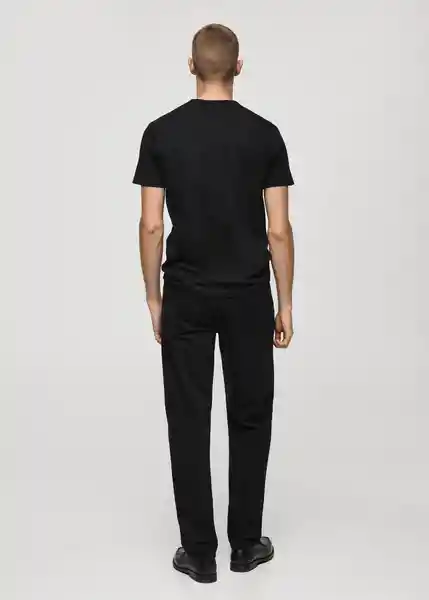 Camiseta Cherlo Negro Talla L Hombre Mango