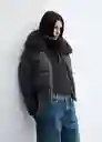 Abrigo Anorak Twist Gris Oscuro Vigoré Talla L Mujer Mango