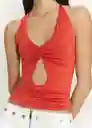 Top Berry Rojo Talla S Mujer Mango