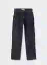 Pantalón Jean Brooks Tejano Negro Talla 42 Mujer Mango