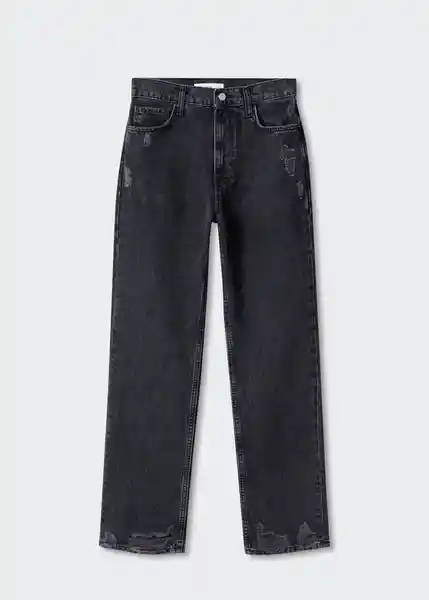 Pantalón Jean Brooks Tejano Negro Talla 42 Mujer Mango