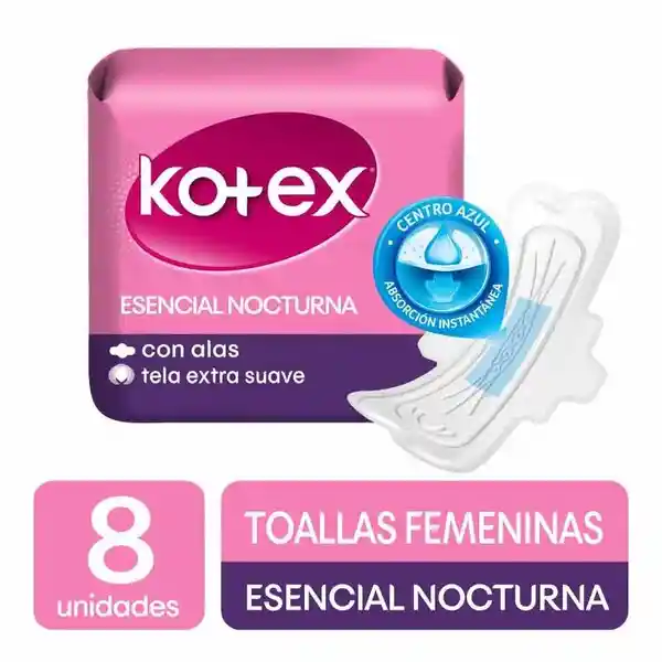 Kotex Toalla Higiénica Nocturna Con Alas