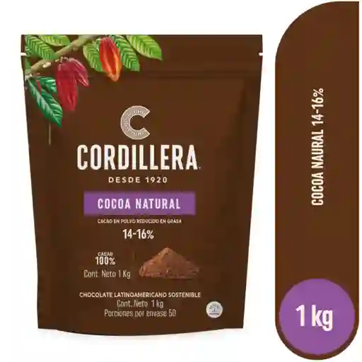 Cordillera Cocoa Natural en Polvo