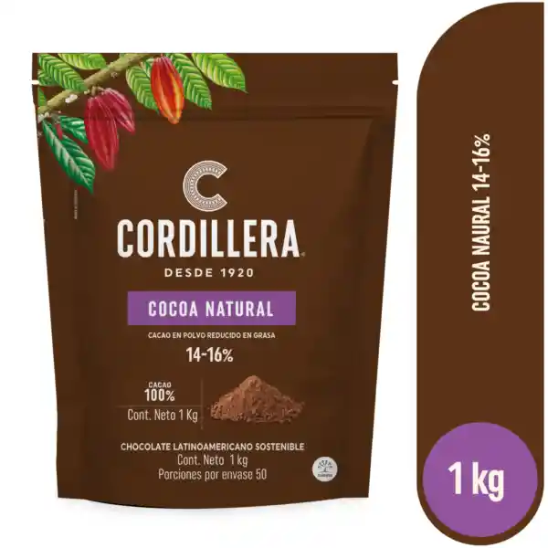 Cordillera Cocoa Natural en Polvo