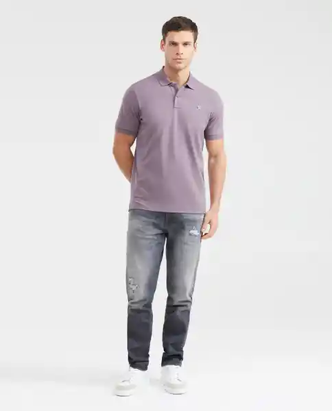 Camiseta Polo Muscle Morado Efímero Oscuro S Chevignon