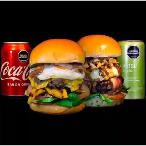 2 Grill Burgers + 2 Bebidas