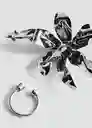 Pendientes Orchid Plata Talla 99 Mujer Mango