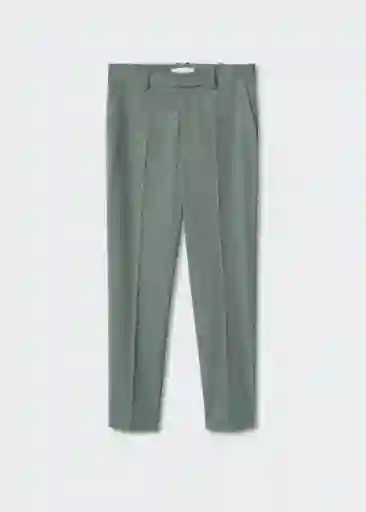 Pantalón Borecuad Verde Talla 42 Mujer Mango