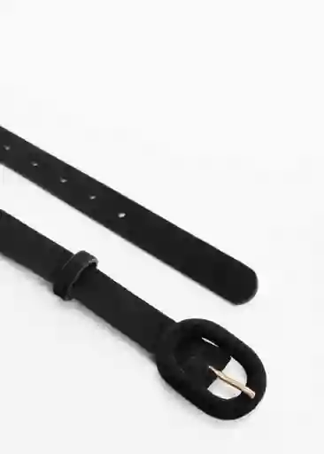 Cinturón Cuarcita Negro Talla M Mujer Mango