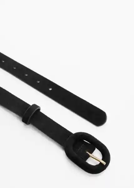Cinturón Cuarcita Negro Talla M Mujer Mango