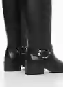 Botas Sonar Negro Talla 39 Mujer Mango