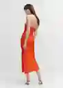 Vestido Clara Naranja Talla XL Mujer Mango