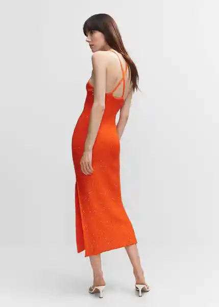 Vestido Clara Naranja Talla XL Mujer Mango