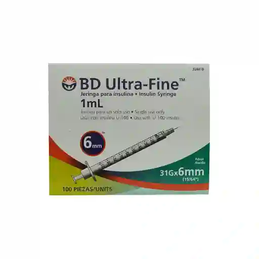 Unidad Jeringa Para Insulina Ultra-fine Becton Dickinson - 31 G X 6mm