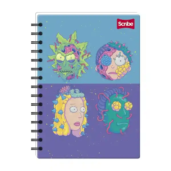 Norma Cuaderno Espiral Pasta l Pequeño Rick And Morty X 80 Hojas