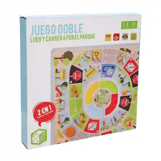 Juego de Mesa Ludo y Carrera Madera Multicolor Diseño 0001