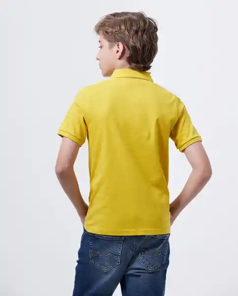 Camiseta Basic Color Polo Amarillo Wasabi Medio 4 Chevignon