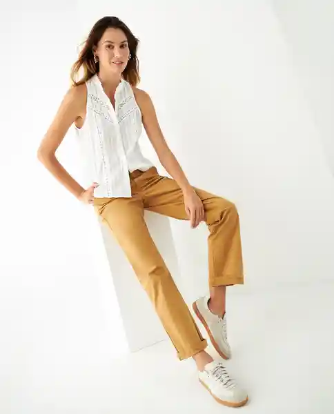 Pantalón Café Talla 8 171044 131F002 Esprit