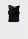 Top Riga Negro Talla M Mujer Mango