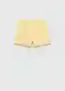 Short Lilo Amarillo Pastel Talla M Mujer Mango