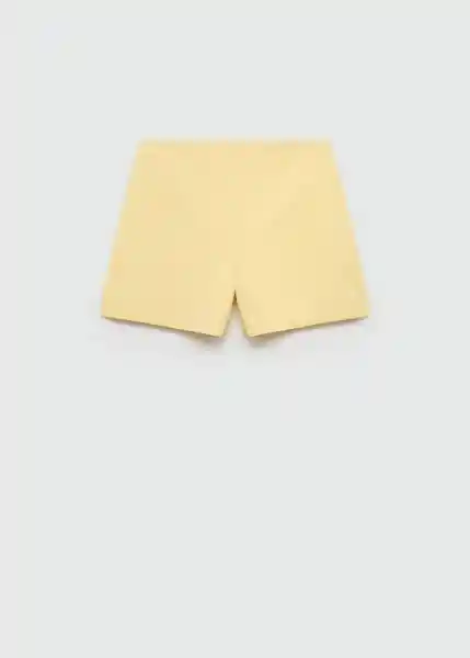 Short Lilo Amarillo Pastel Talla M Mujer Mango