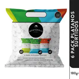 Monterojo Six Pack Platanos Surtidos 180gr