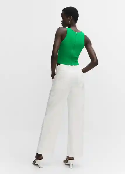 Top Alixt Verde Talla 18 Mujer Mango