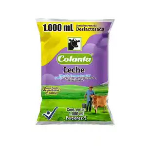 Colanta Bolsa Leche UHT Deslactosada