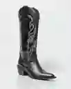 Botas Knee Negro Sombrío Ultraoscuro Talla 38 Chevignon