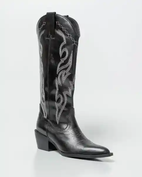 Botas Knee Negro Sombrío Ultraoscuro Talla 38 Chevignon