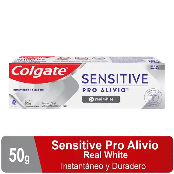Colgate Crema Dental Sensitive Pro Alivio Real White 
