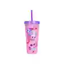 Vaso de Plástico Distroller Series Pitillo Rosa 640 mL Miniso