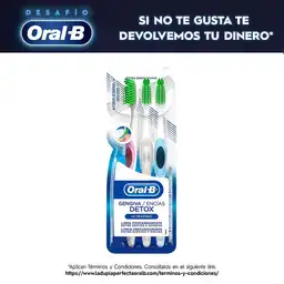 Cepillo de Dientes Extra Suave Oral-B Sensitive Encías Detox 3 Unidades