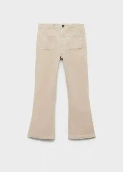 Pantalón Velve Beige Talla 08 Niñas Mango