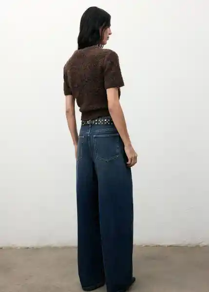 Saco Jersey Tosca Chocolate Talla L Mujer Mango