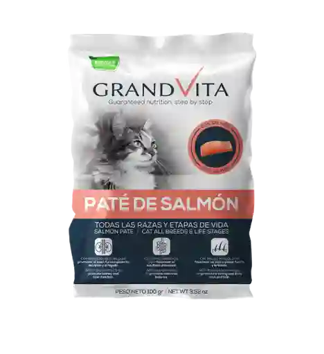 Healthy Bites Comida Húmeda Para Gato Grand Vita Paté Salmón