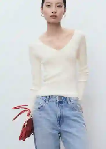 Jersey Seseta Crudo Talla S Mujer Mango