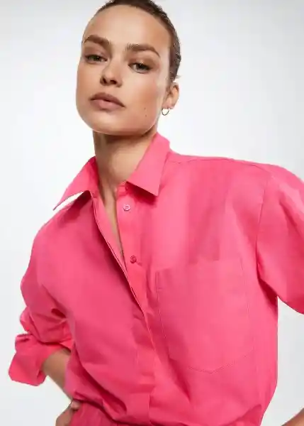 Camisa Juanes Fucsia Talla M Mujer Mango