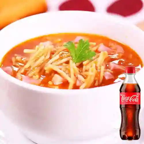 Combo Sopa de Pollo&Verduras +Cocacola Orig 400ml
