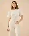 Camiseta Crudo Sintético Claro Talla M 402G204 Esprit