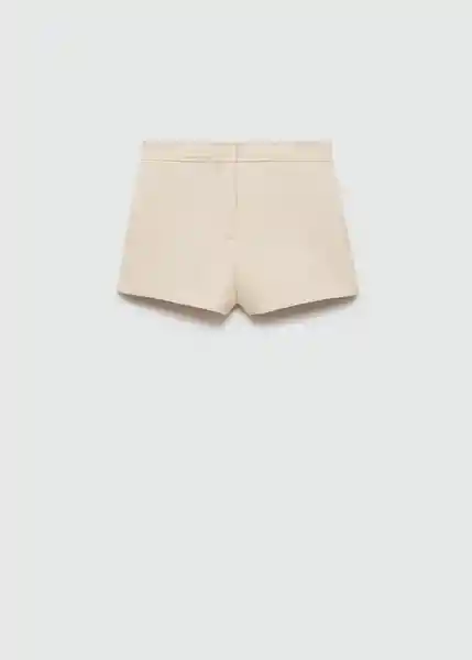 Short Patrizia Beige Talla 36 Mujer Mango