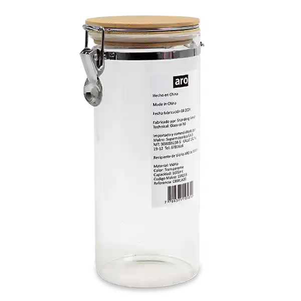 Aro Recipiente de Vidrio 1600 mL