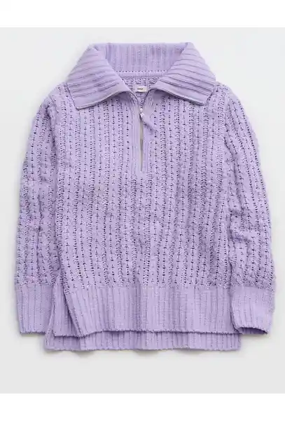 Suéter Aerie Morado Talla X-SMALL American Eagle