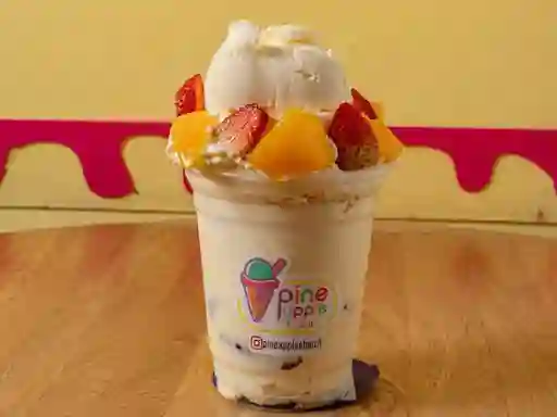 Duraznos con Crema ,Queso y Helado Pequeñas