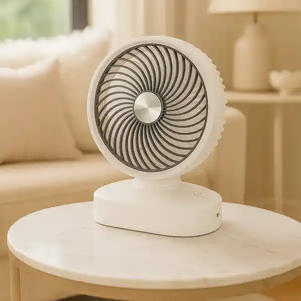 Ventilador de Escritorio 1200mah Blanco 20 x 25 cm Miniso