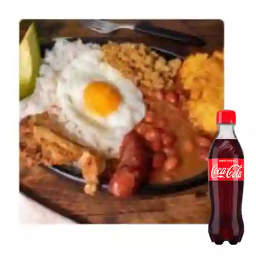 Combo Bandeja Paisa + Coca-Cola Sabor Original 400 ml