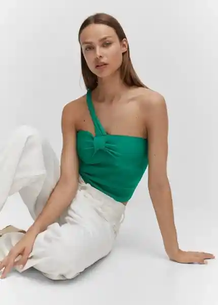 Top Juanito Verde Talla 24 Mujer Mango