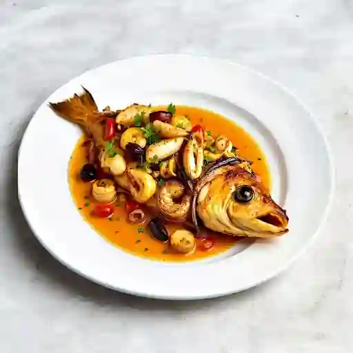 Cachama Rellena de Mariscos