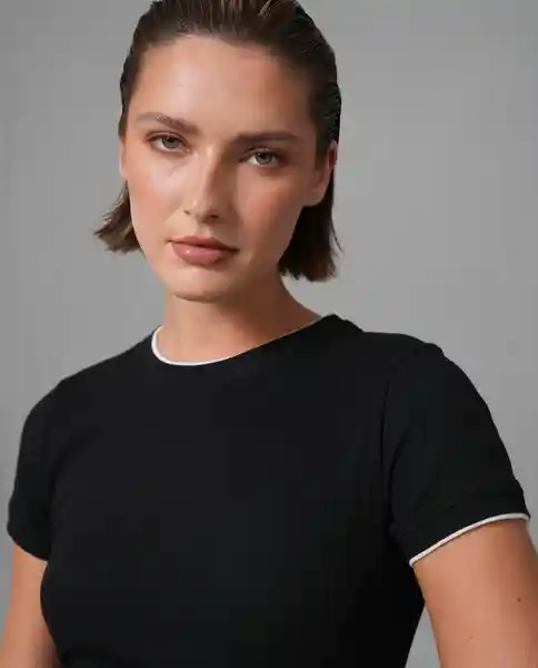 Camiseta Mujer Negro Talla S 209G014_NEG194007 Rifle