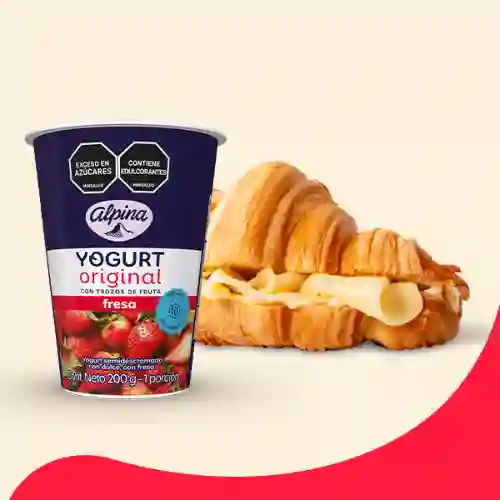 Sanduche de Queso con Yogurt Alpina